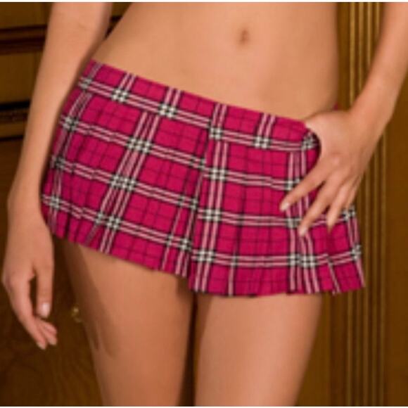 Rene Rofe Dresses & Skirts - Plaid School Girl Mini Lingerie/Stripper Dress- Size Large